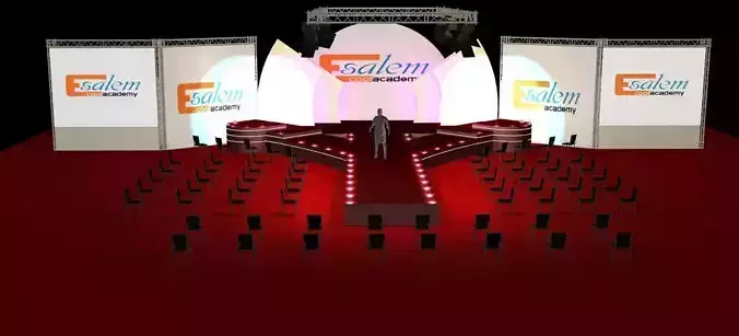 3d catwalk stage and truth background