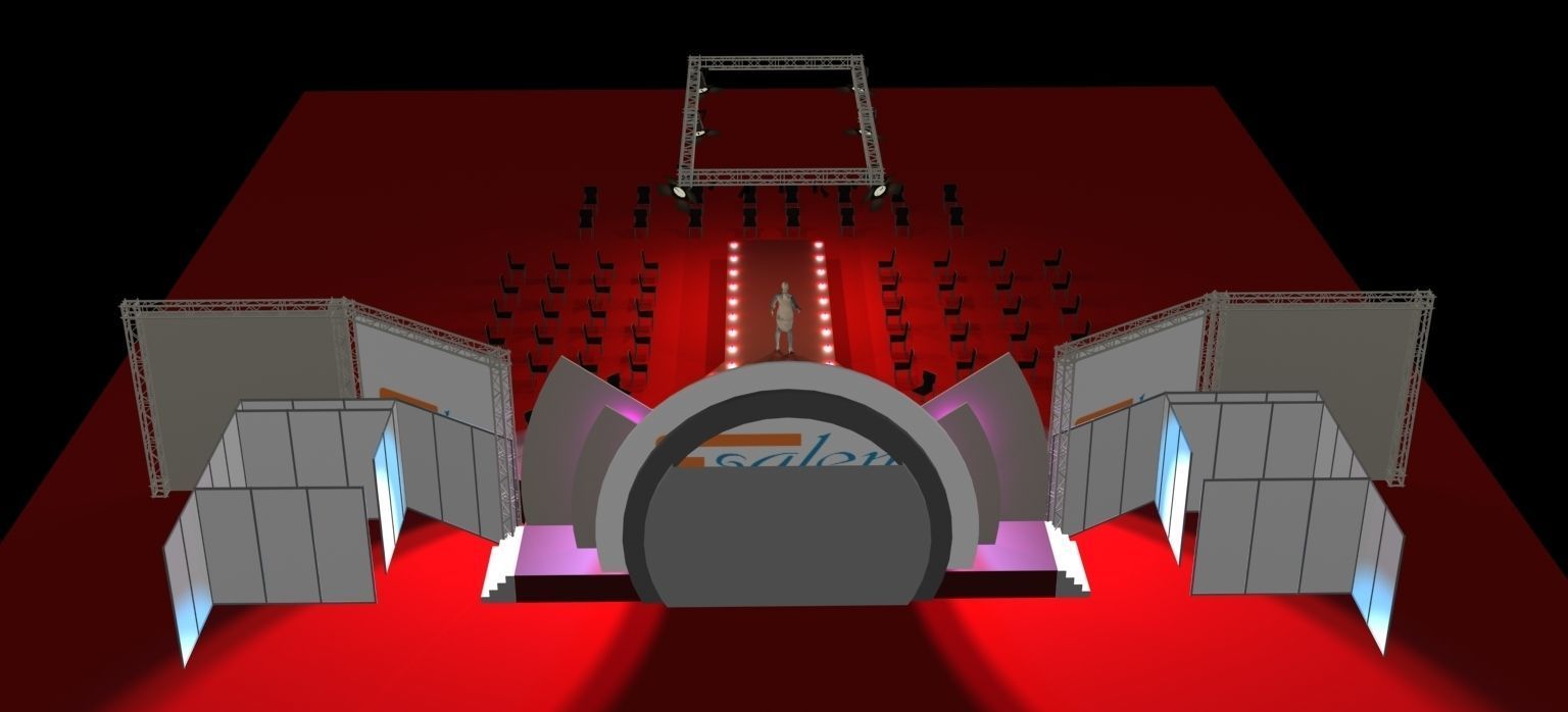 3d catwalk stage and truth background 3D model_6