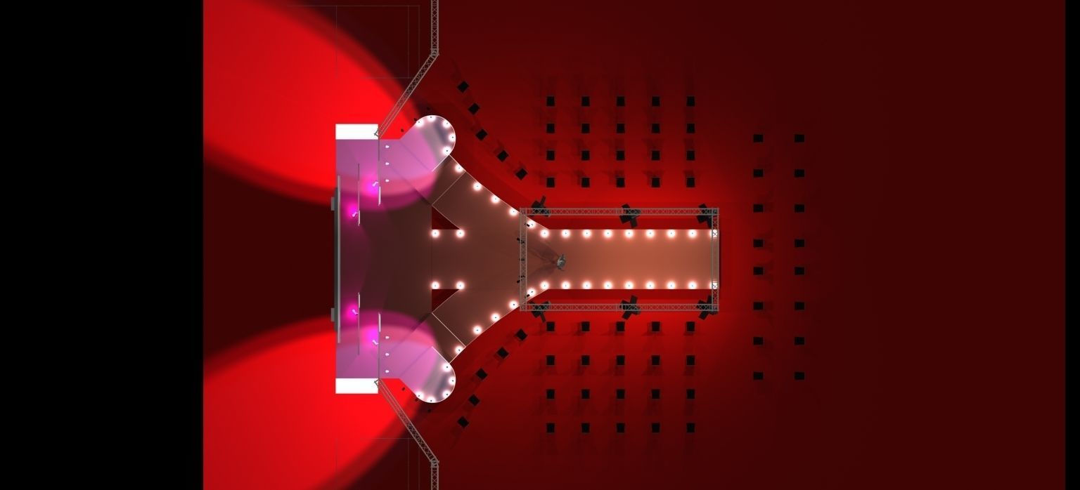 3d catwalk stage and truth background 3D model_5