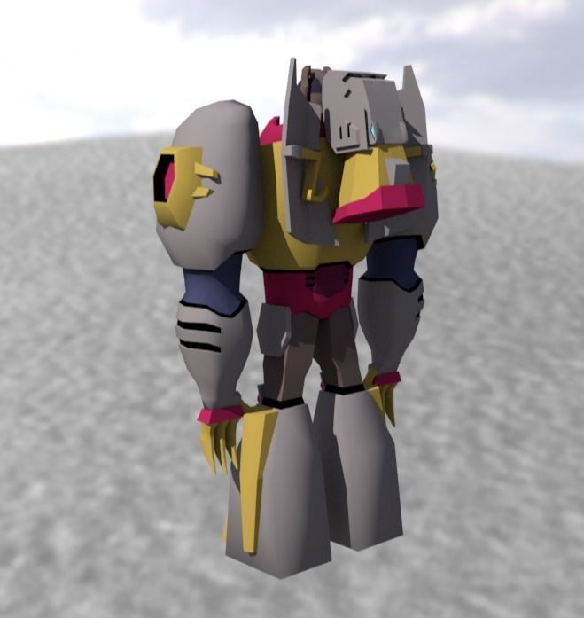 Jurassic Robot - Low poly 3D model_3