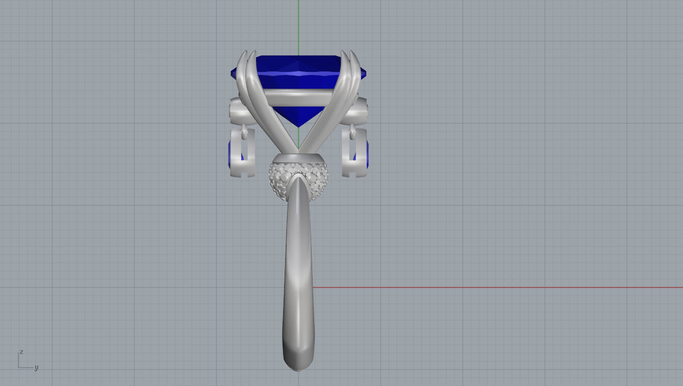 Ring and Earrings  3D print model_18