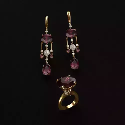 Ring and Earrings  3D print model