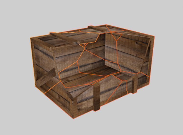 Wood box Free low-poly 3D model_1