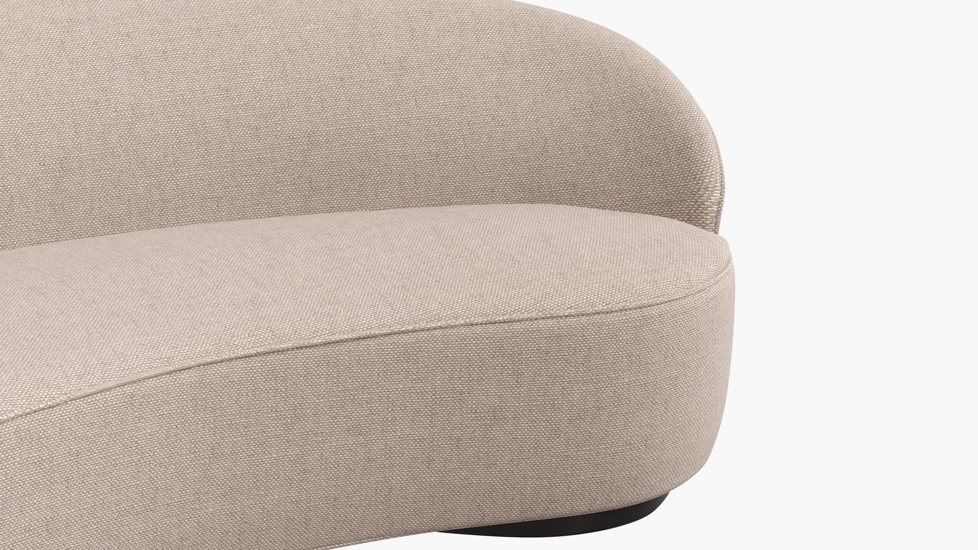 Mini Sofa with Arm Curved Vladimir Kagan 3D model_7