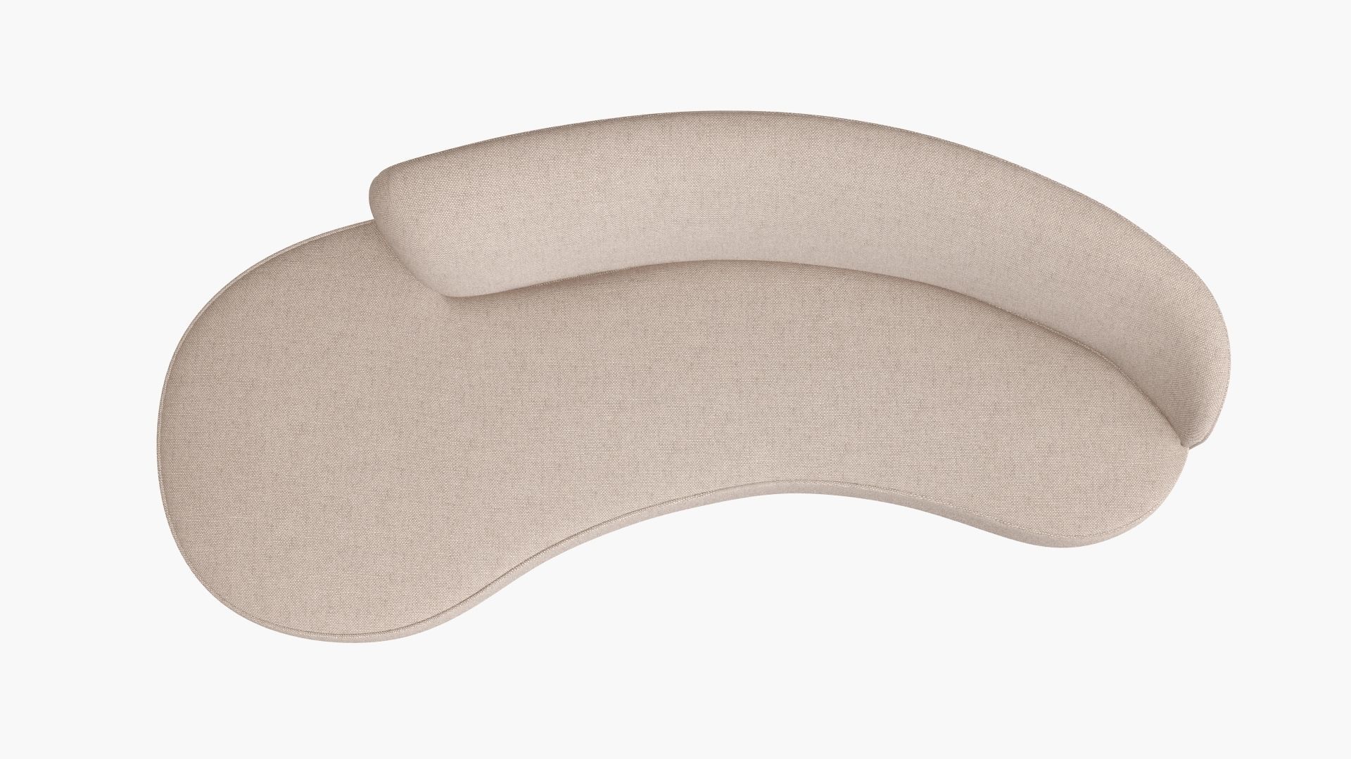 Mini Sofa with Arm Curved Vladimir Kagan 3D model_6