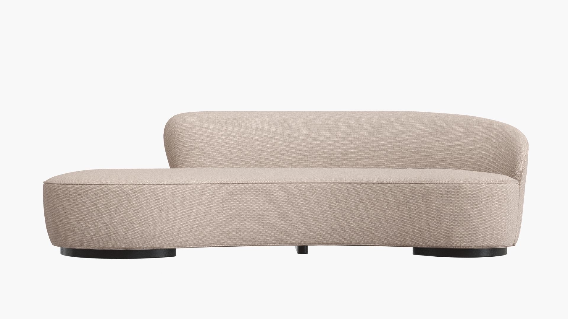 Mini Sofa with Arm Curved Vladimir Kagan 3D model_8