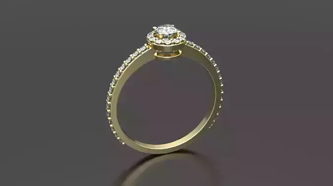 Engagement ring with diamond