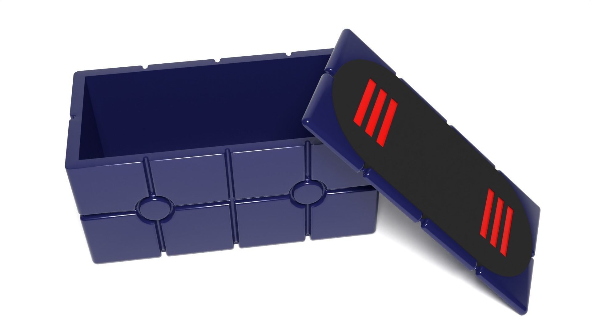 Scanning Crate with open lid 1-18 scale Kenner Hasbro 3D print model_4