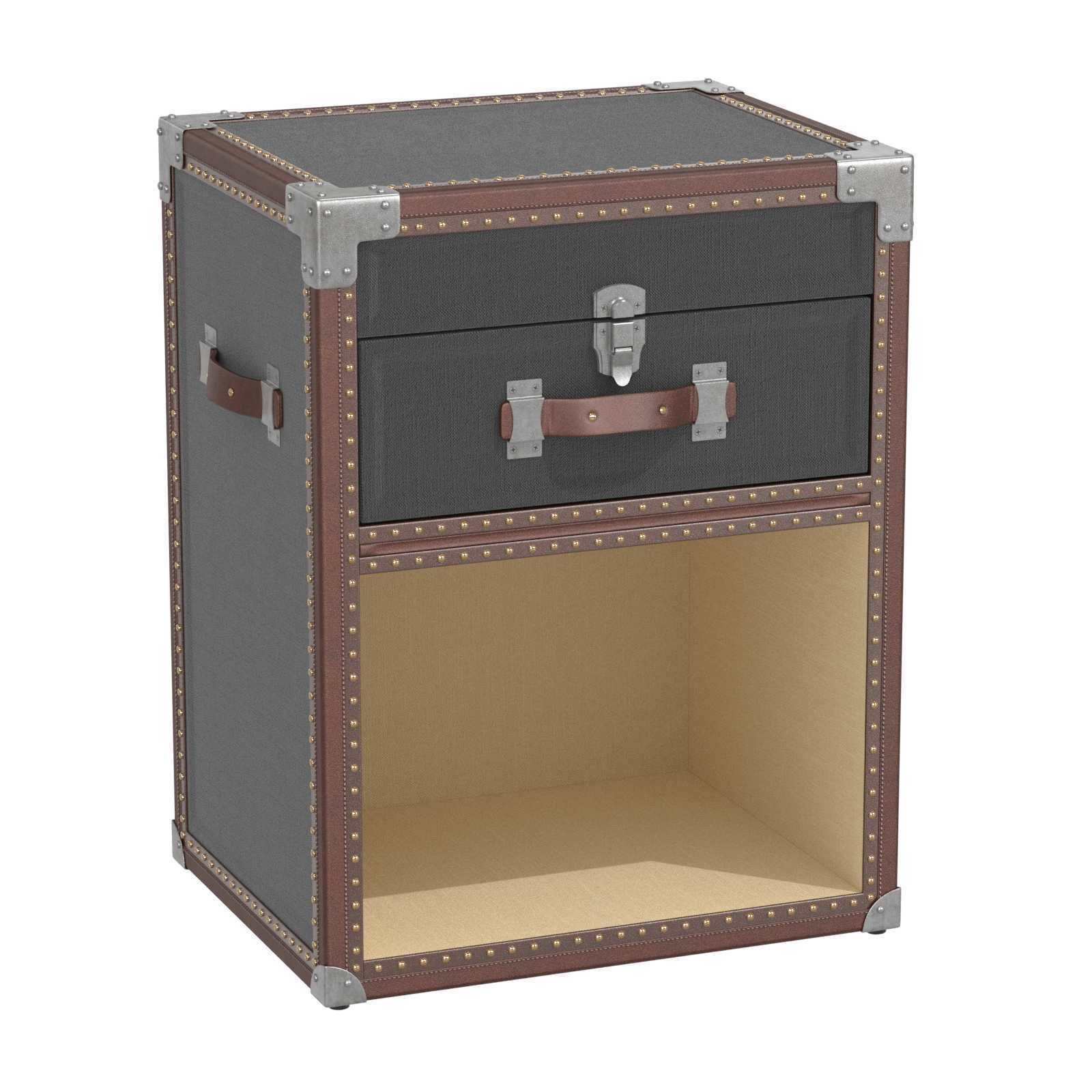 Restoration Hardware ANTIQUE STEAMER TRUNK NIGHTSTAND 3D model CGTrader