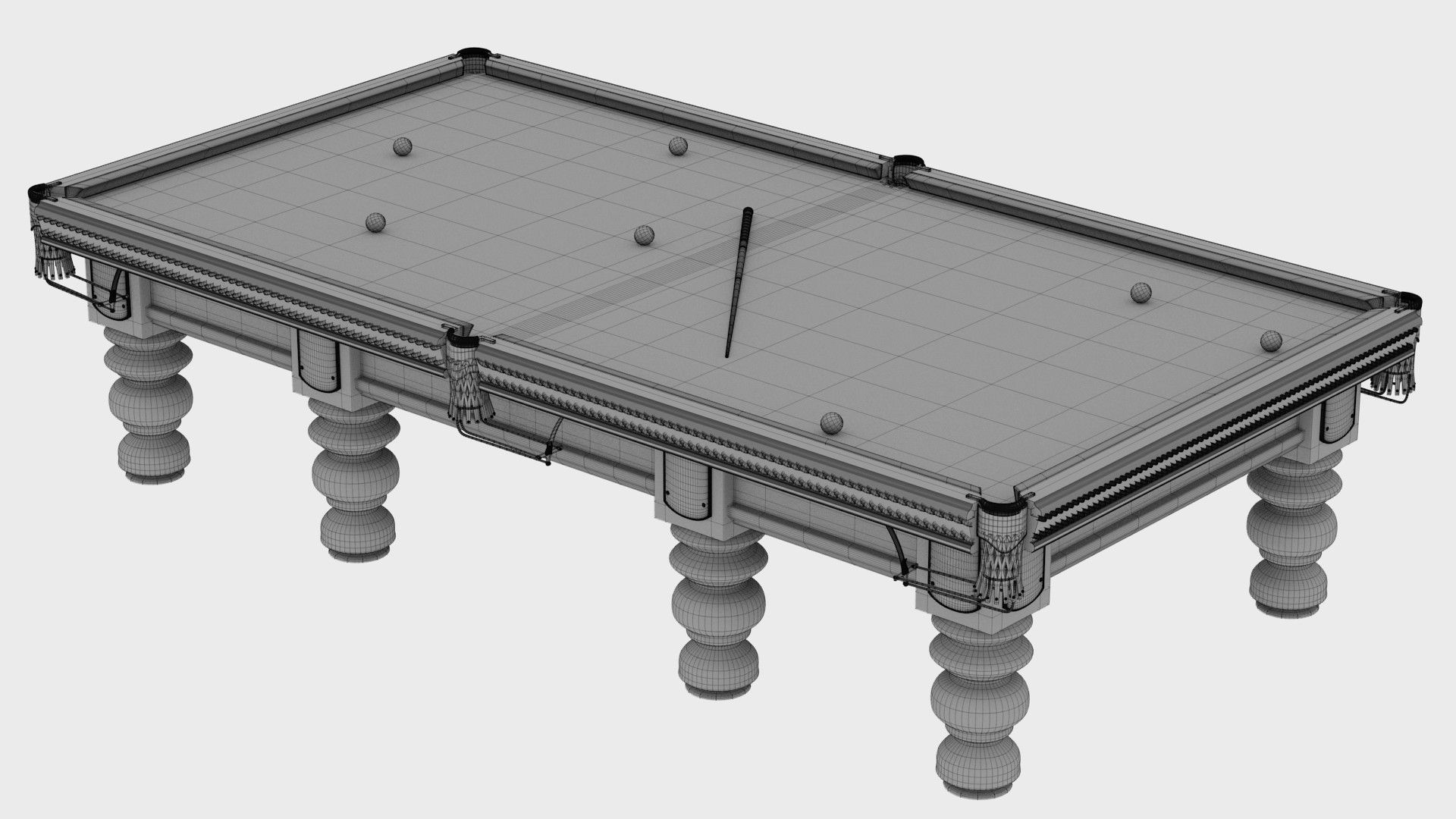 Billiard table 3D model_3