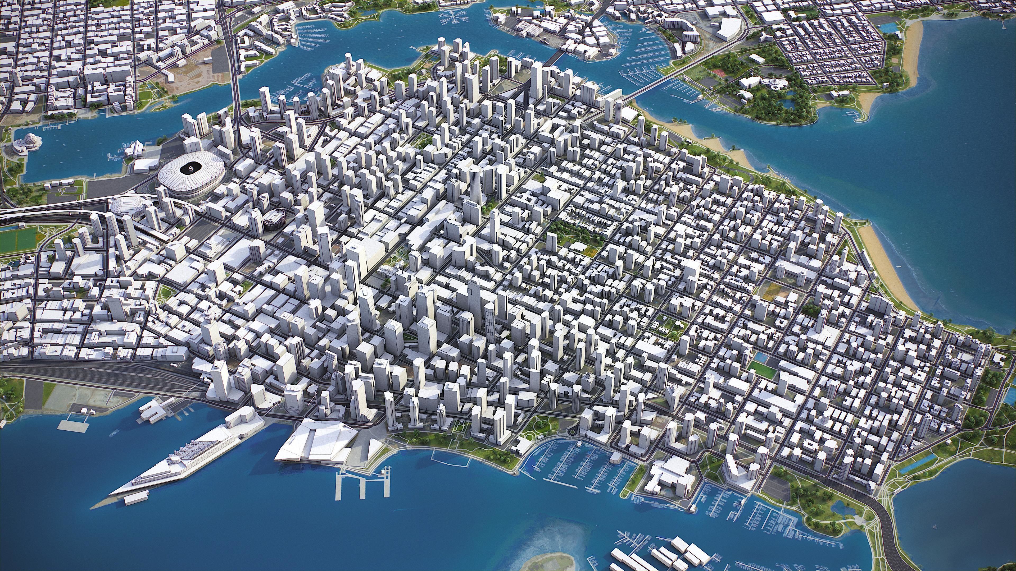  Vancouver - 3D City Model Low-poly 3D model_10