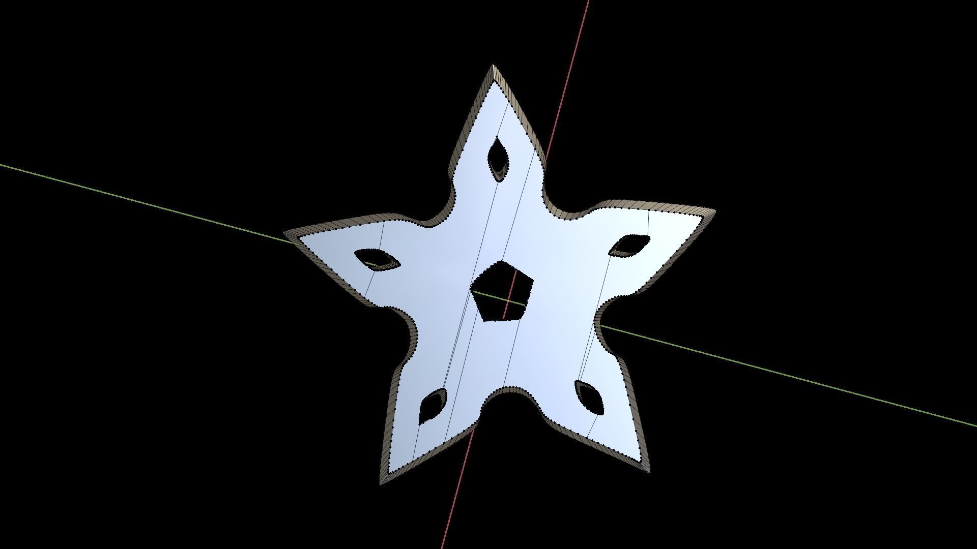 Shuriken star 3D print model_4