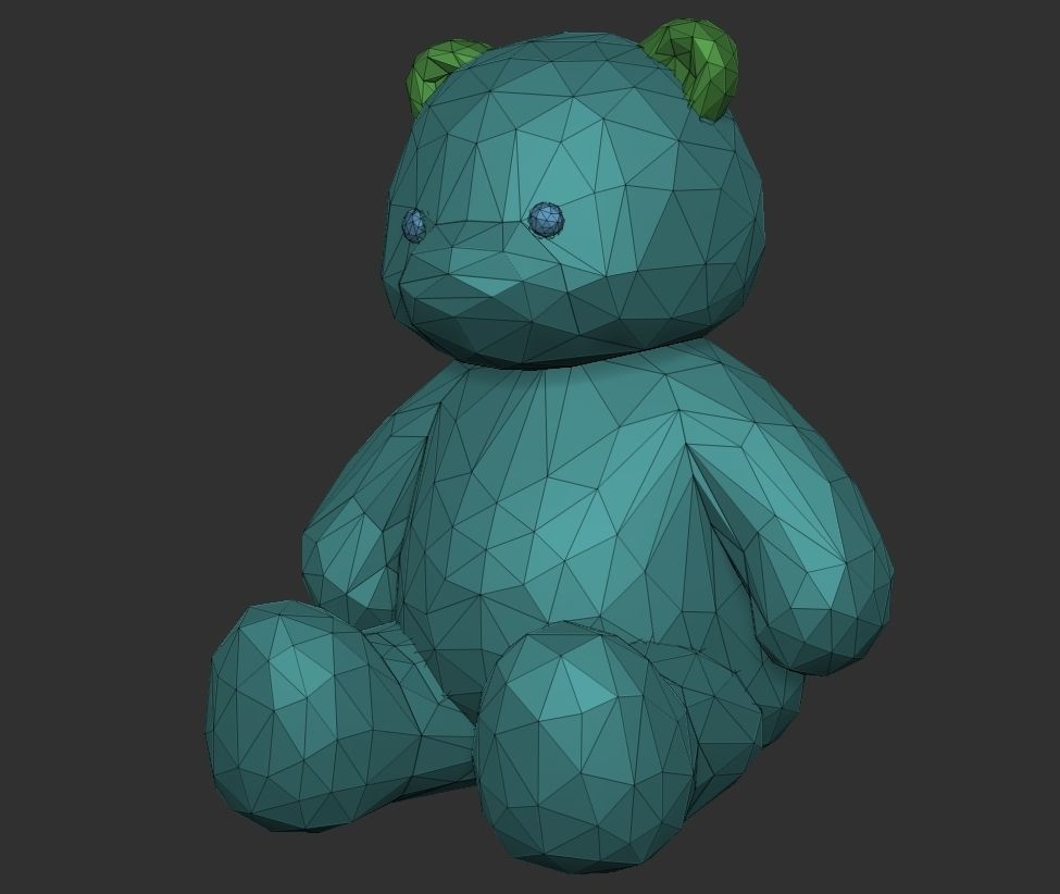 Low-Poly - Cute Teddy Bear 3D print model_6