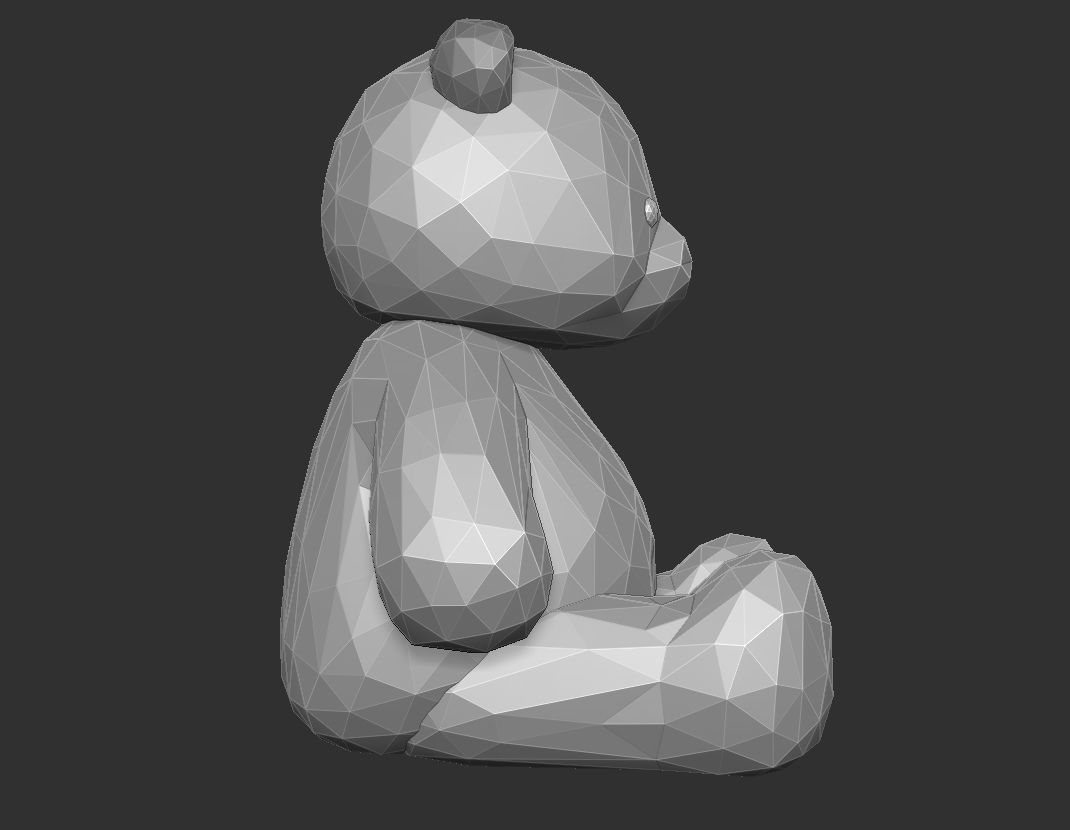 Low-Poly - Cute Teddy Bear 3D print model_5