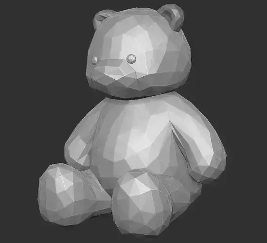 Low-Poly - Cute Teddy Bear 3D print model