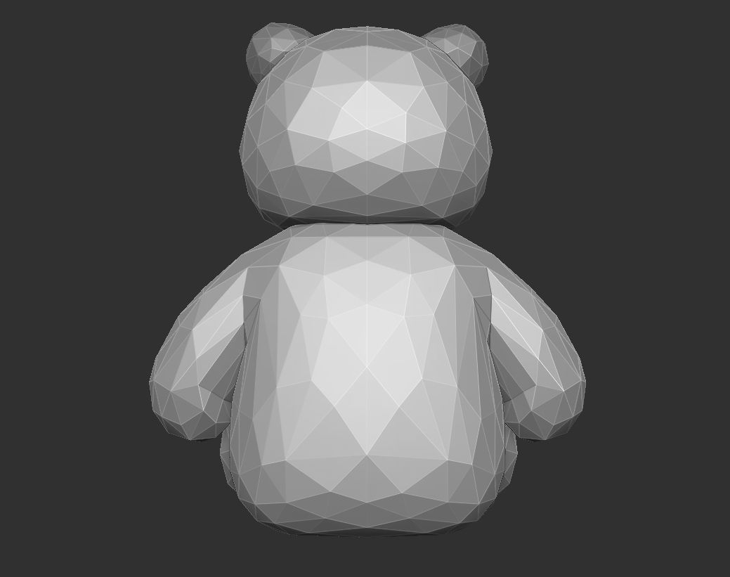 Low-Poly - Cute Teddy Bear 3D print model_4