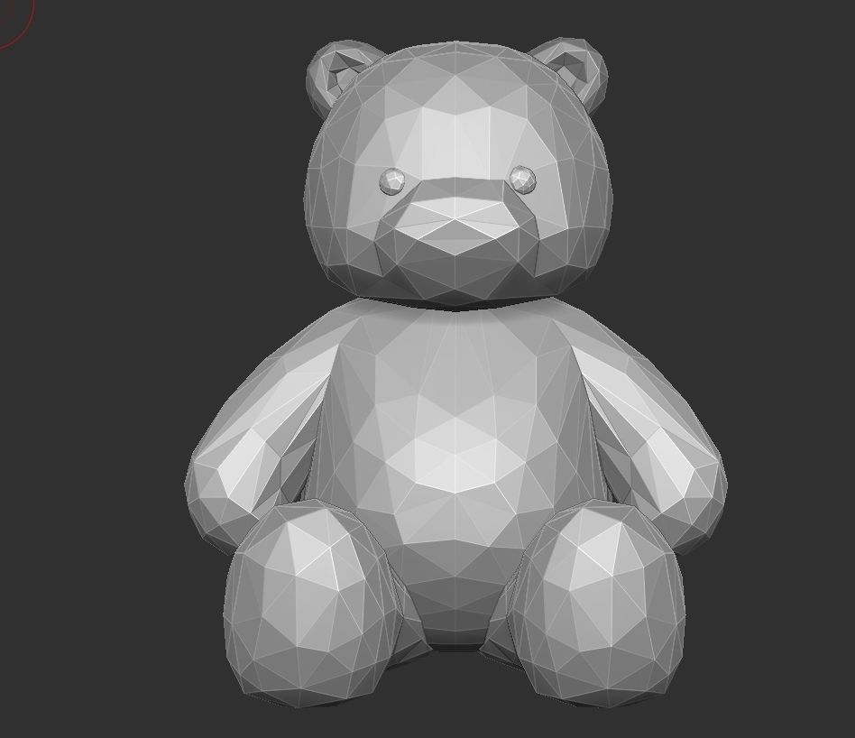 Low-Poly - Cute Teddy Bear 3D print model_1