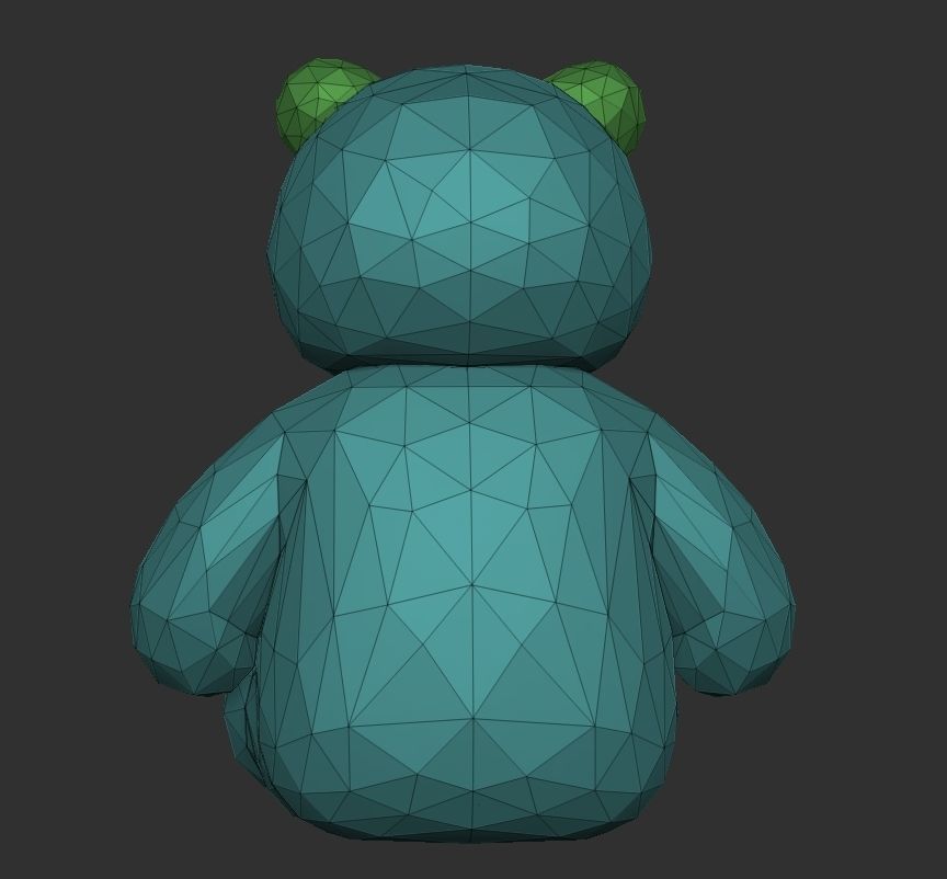 Low-Poly - Cute Teddy Bear 3D print model_7
