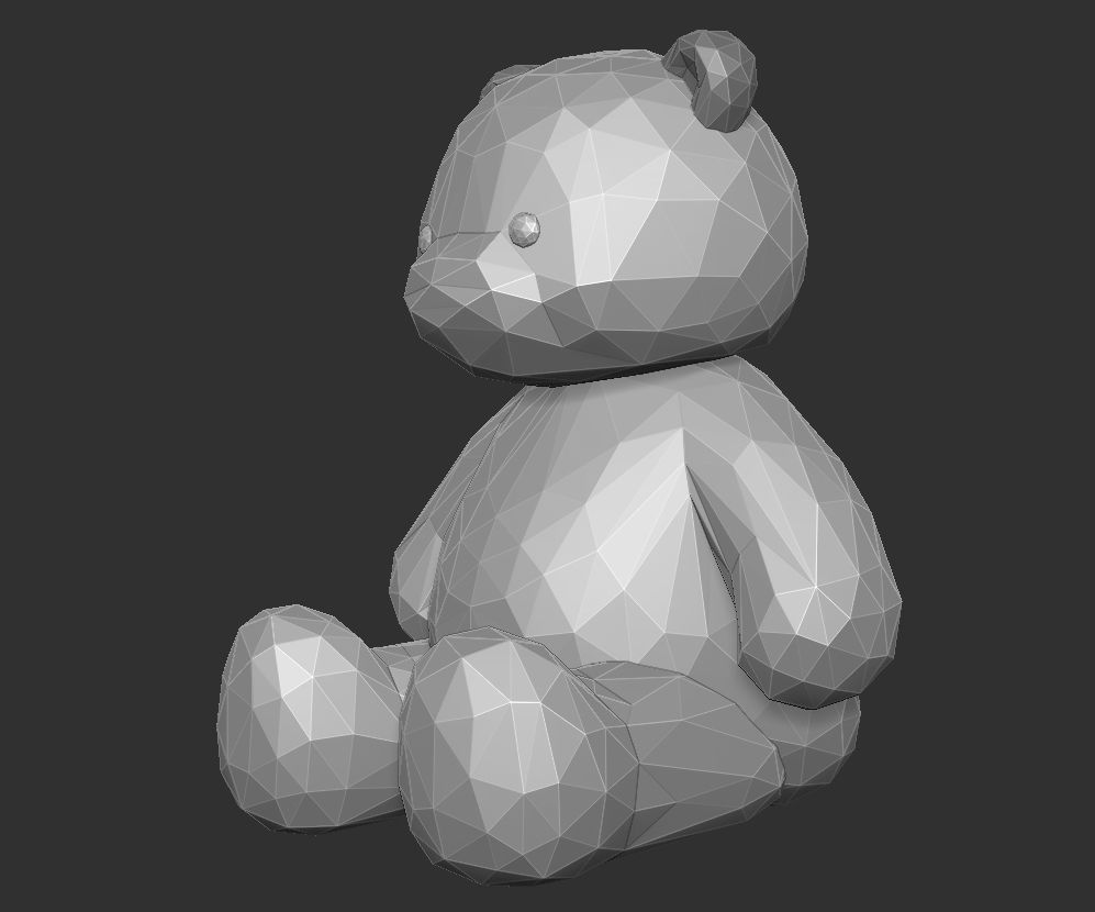 Low-Poly - Cute Teddy Bear 3D print model_2