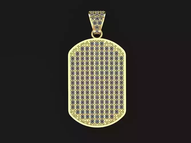 Pendant army with gem model for printable 3D print model