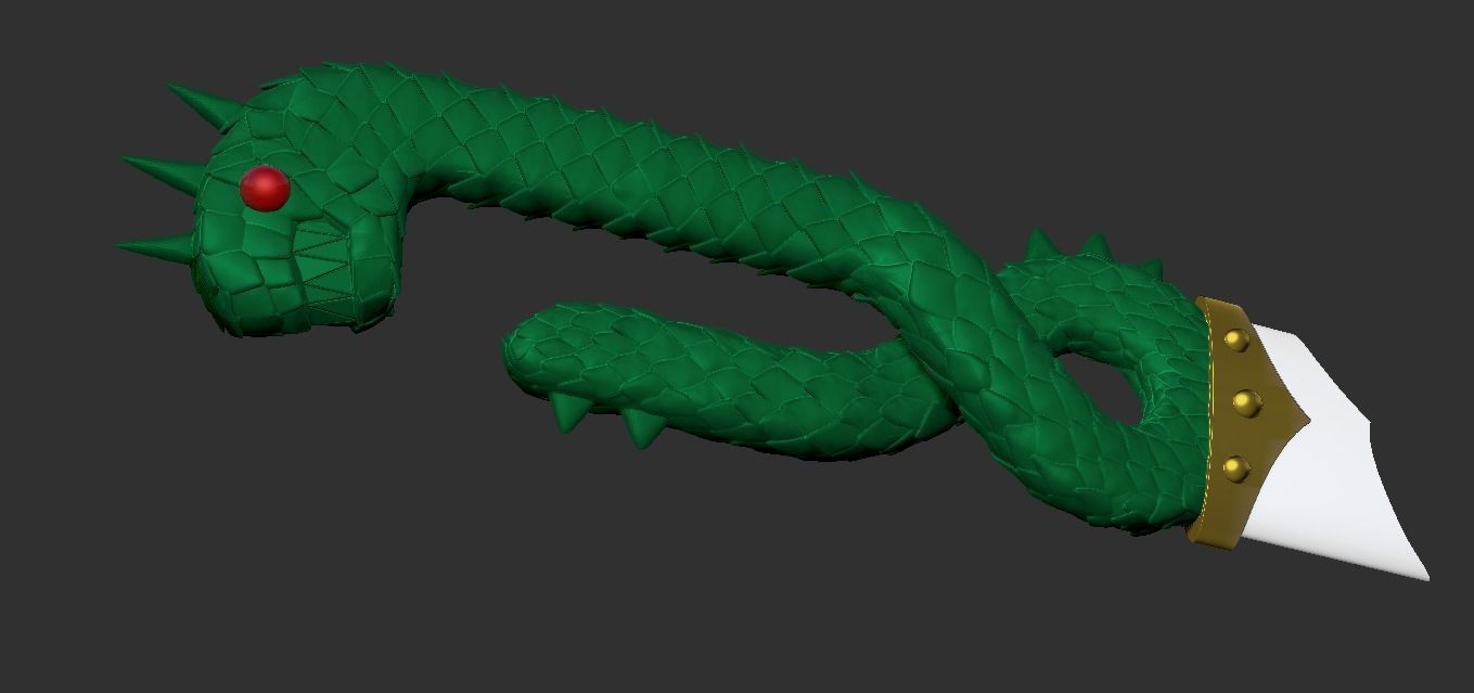 Meliodas sword Dragon Handle seven deadly sins 3D print model_4