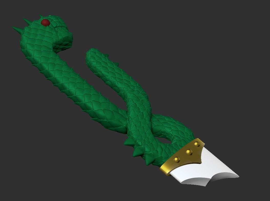 Meliodas sword Dragon Handle seven deadly sins 3D print model_3