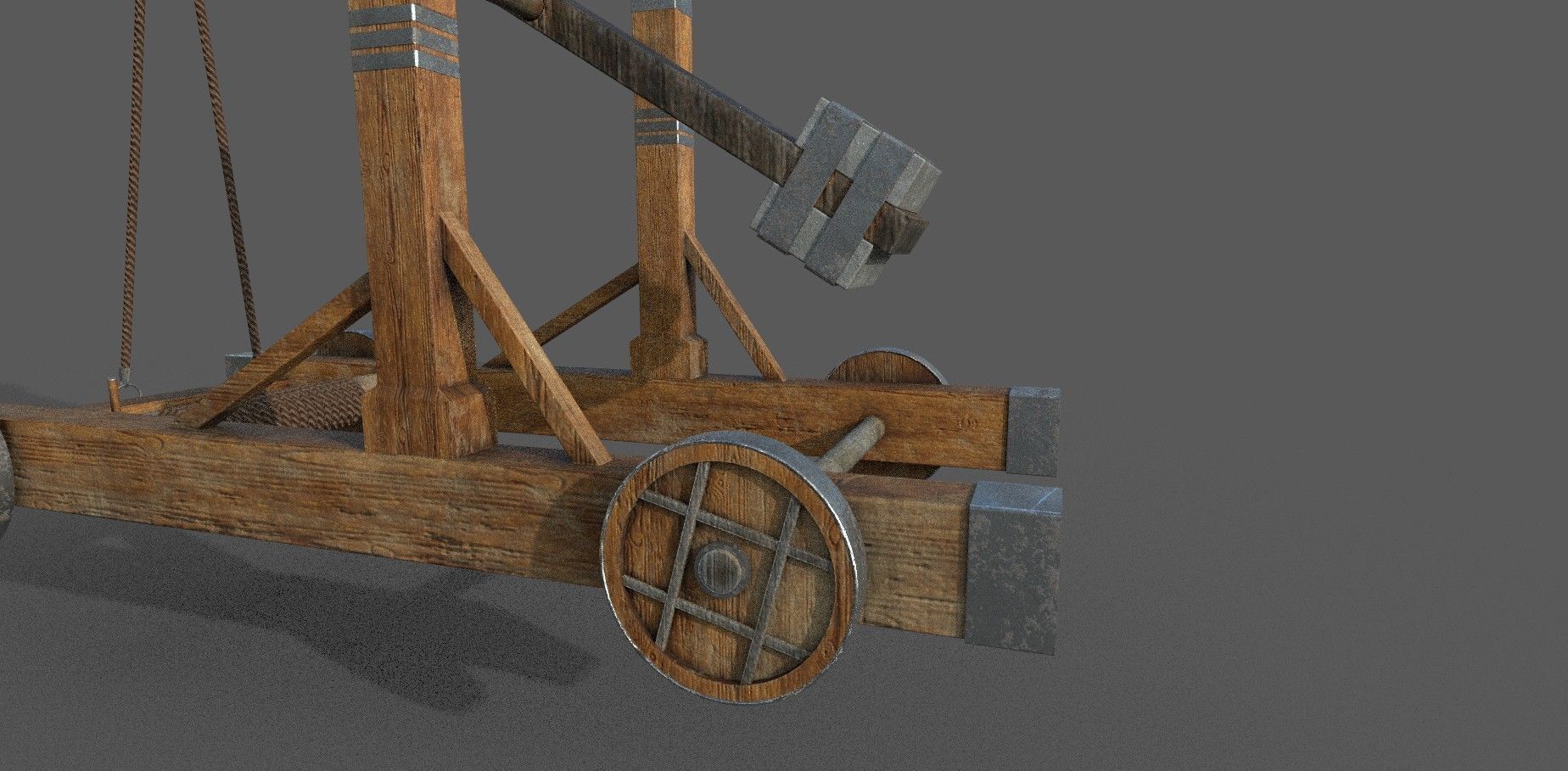 Catapult 3D model Low-poly 3D model_6