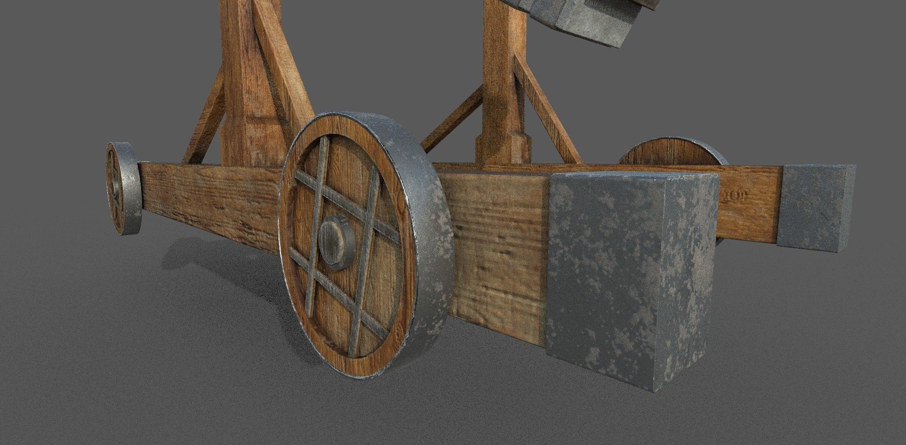 Catapult 3D model Low-poly 3D model_2