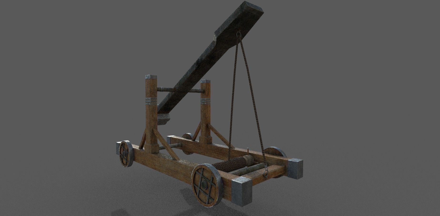 Catapult 3D model Low-poly 3D model_3