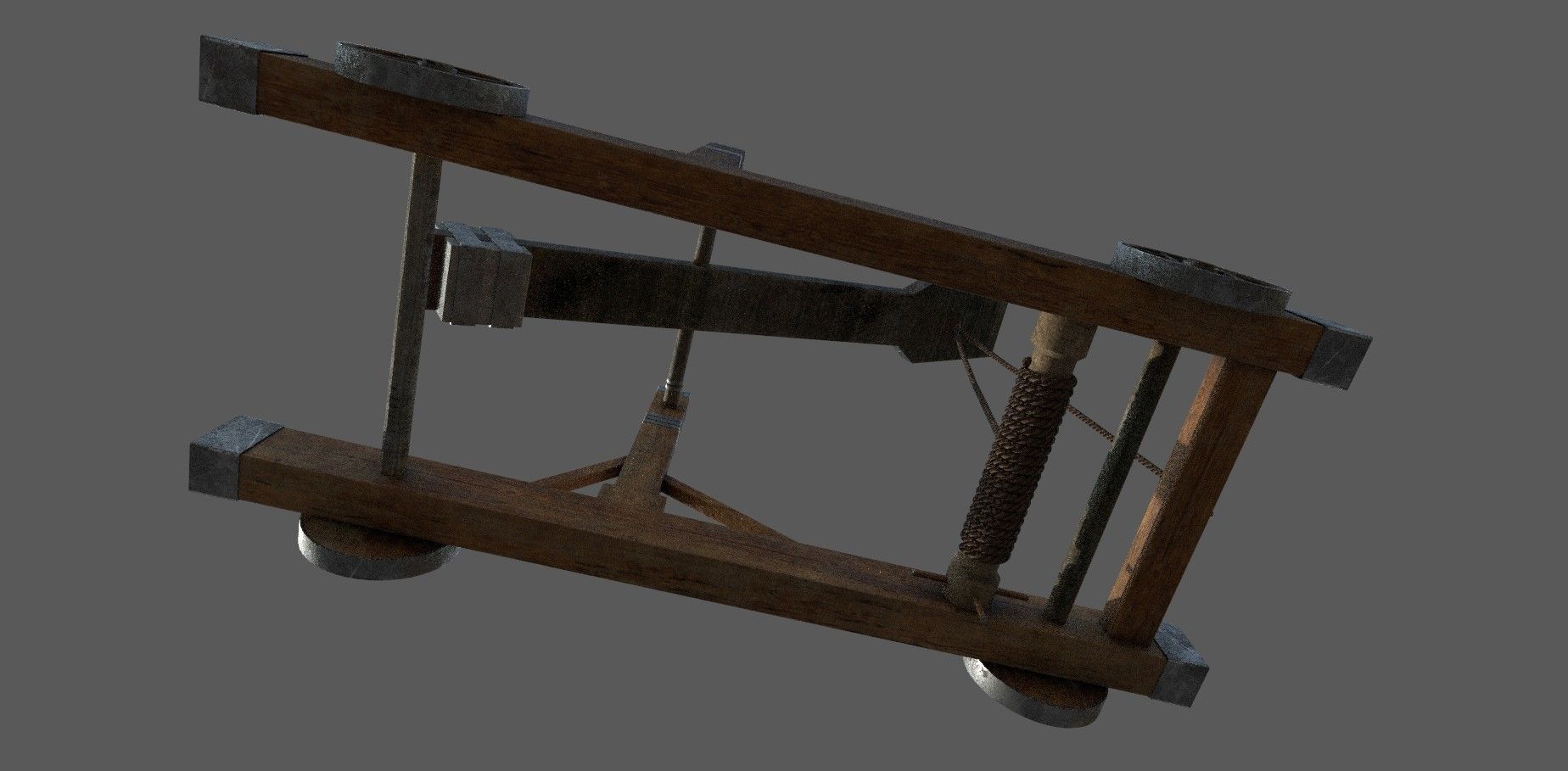 Catapult 3D model Low-poly 3D model_9