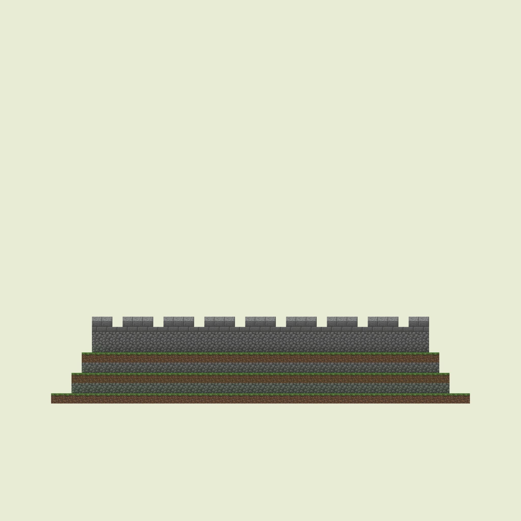 Bastion Walls 3D model_7