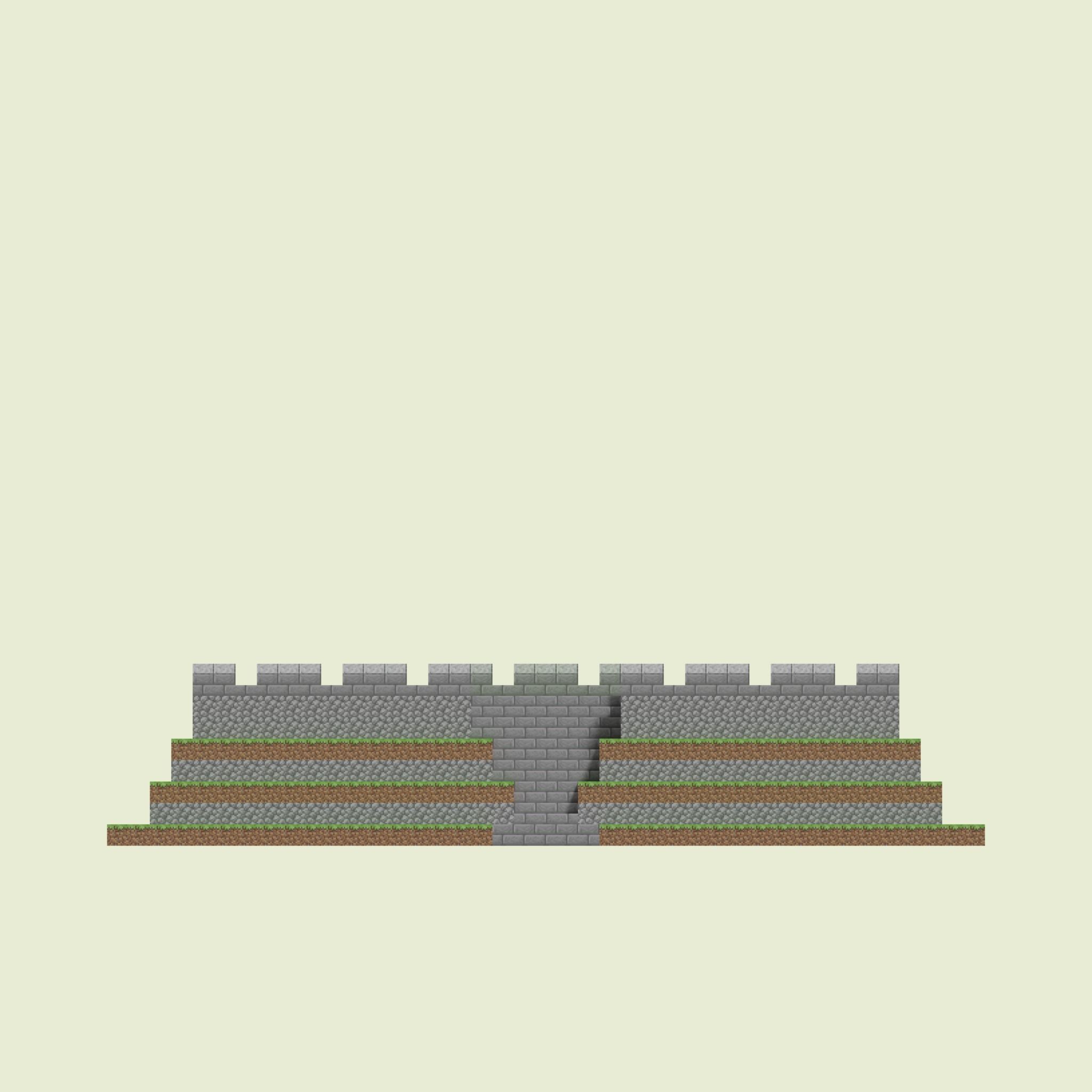 Bastion Walls 3D model_3