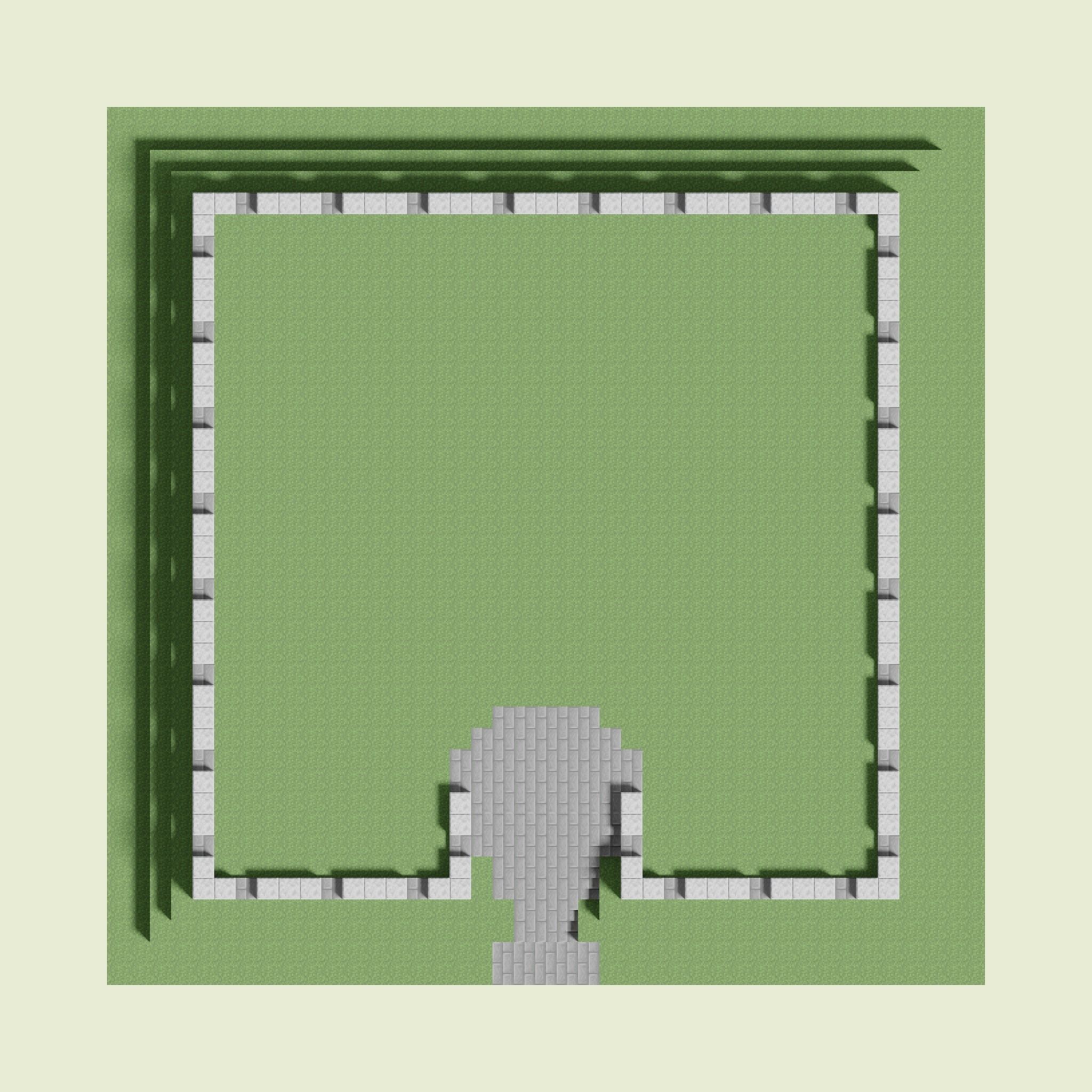 Bastion Walls 3D model_2