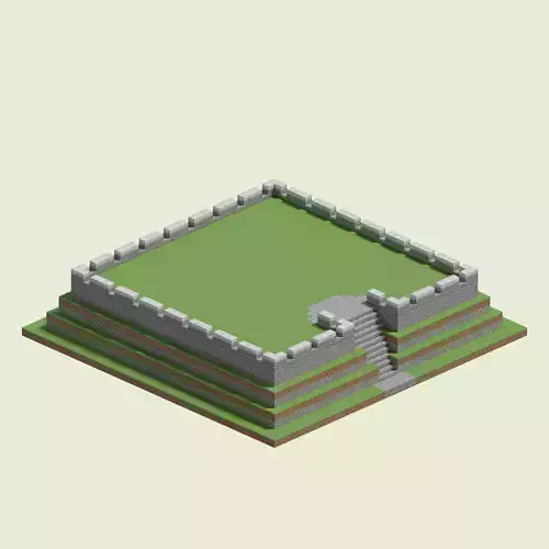 Bastion Walls 3D model