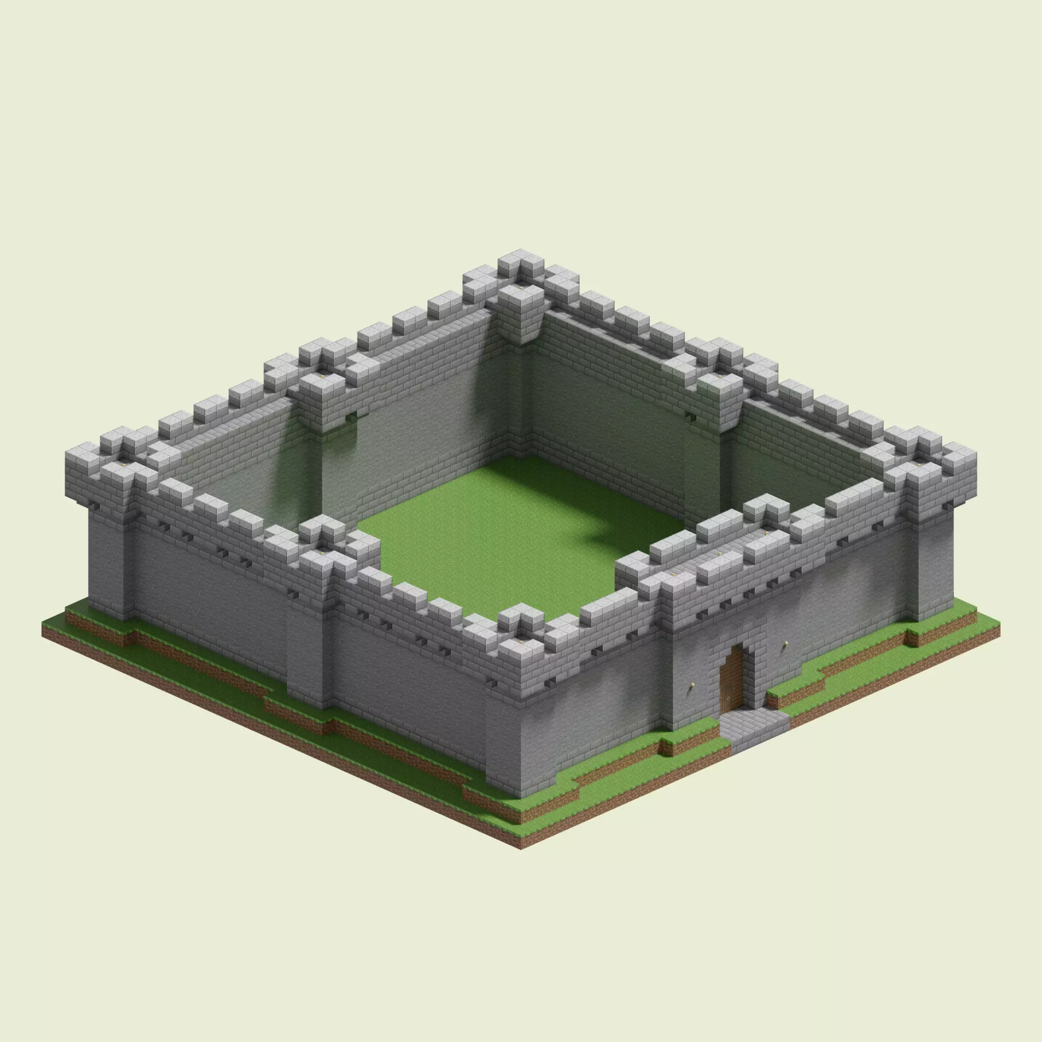 Castle Walls 3D model