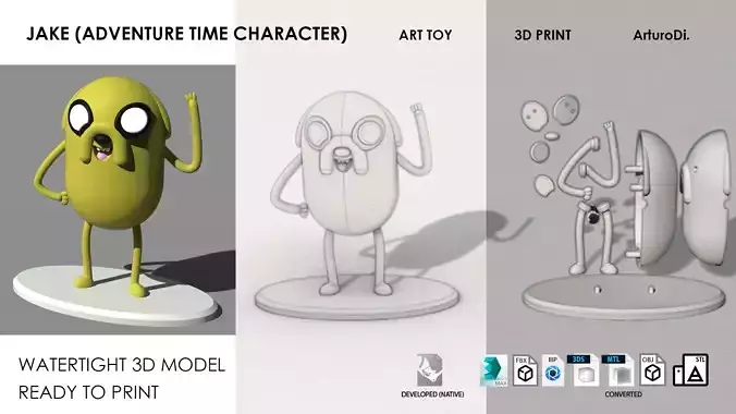 Jake Adventure Time Art Toy 3D print model