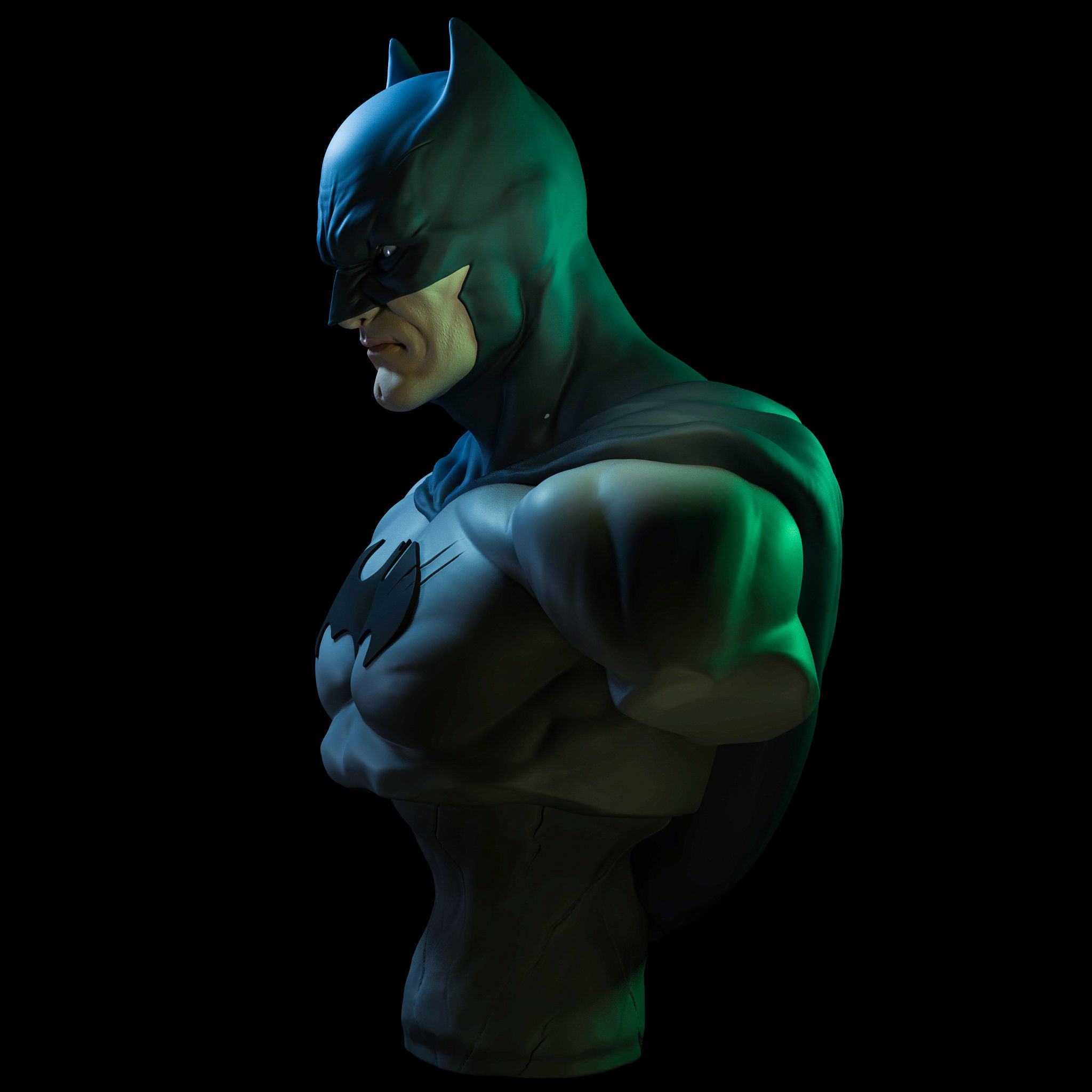 Batman bust 3D print modelREADY 3D print model_7