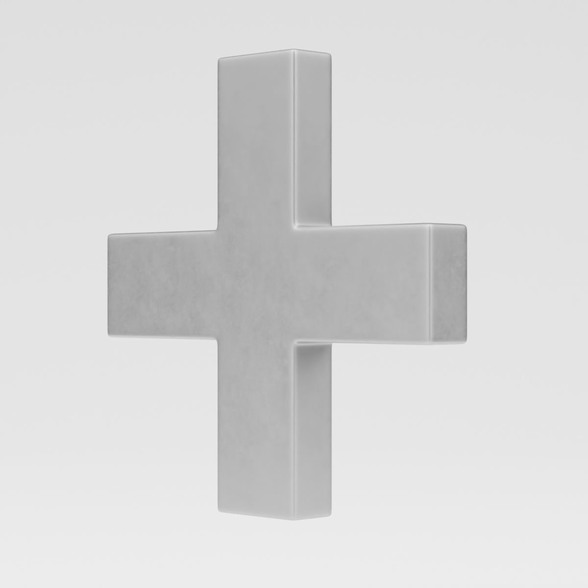 Greek Cross Symbol 3D model_3