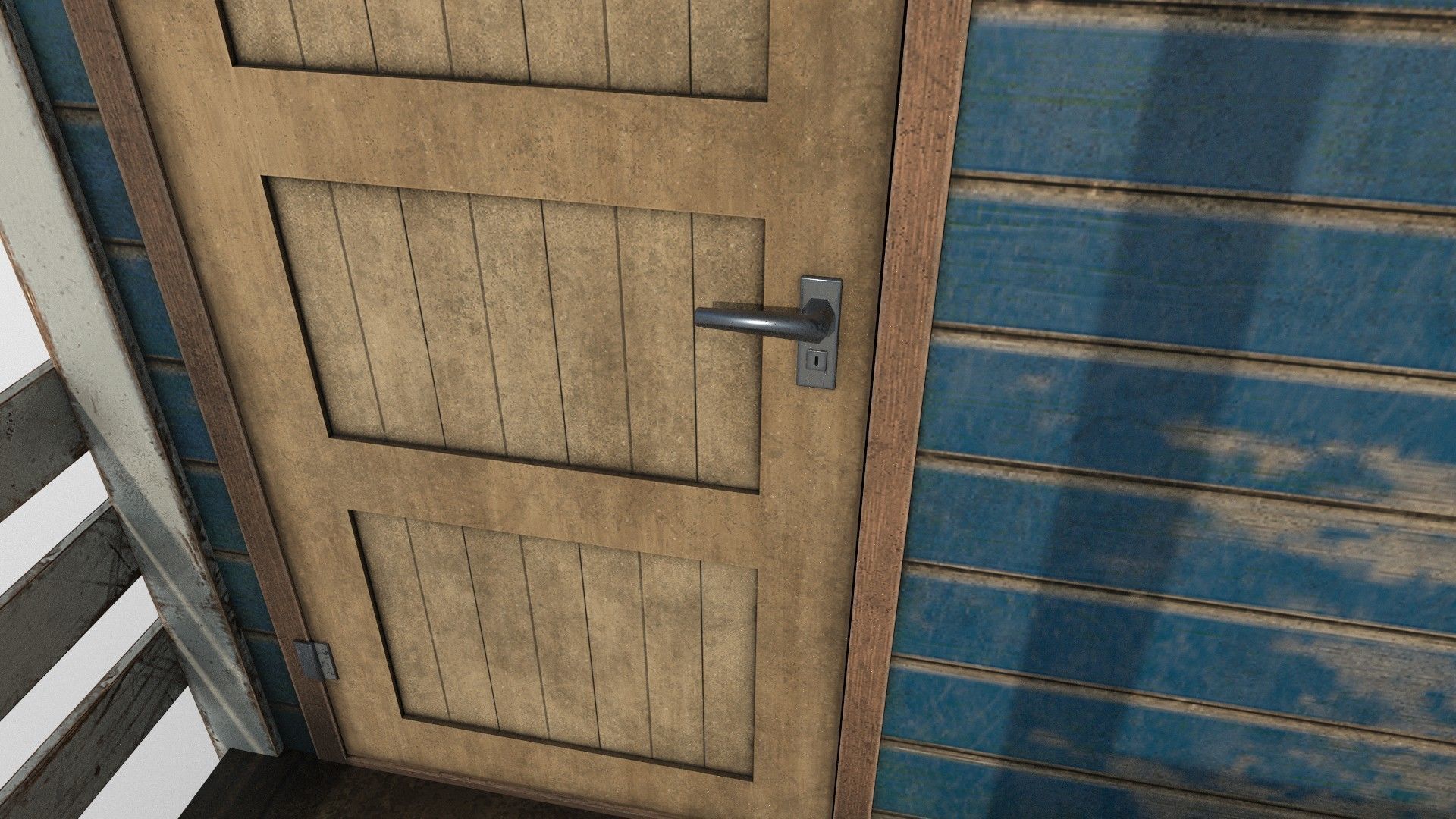 Worn Shed PBR Game-Ready Low-poly 3D model_11