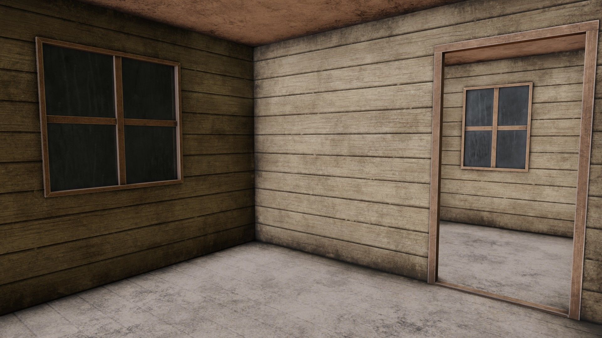 Worn Shed PBR Game-Ready Low-poly 3D model_15