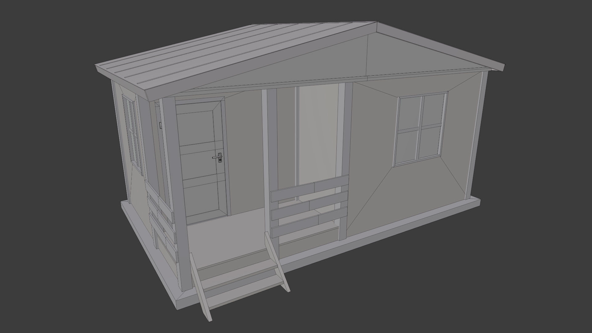 Worn Shed PBR Game-Ready Low-poly 3D model_22