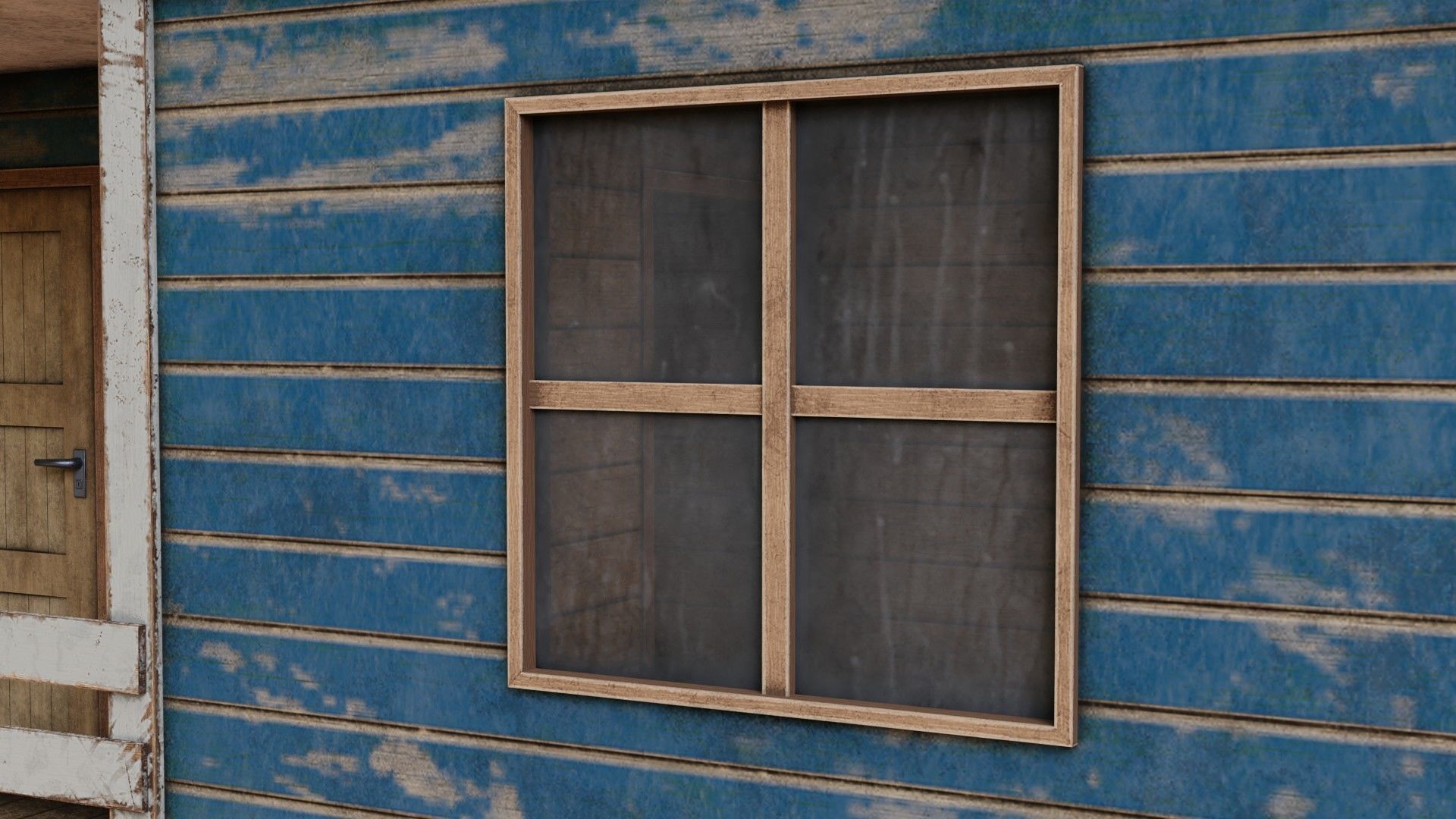 Worn Shed PBR Game-Ready Low-poly 3D model_13