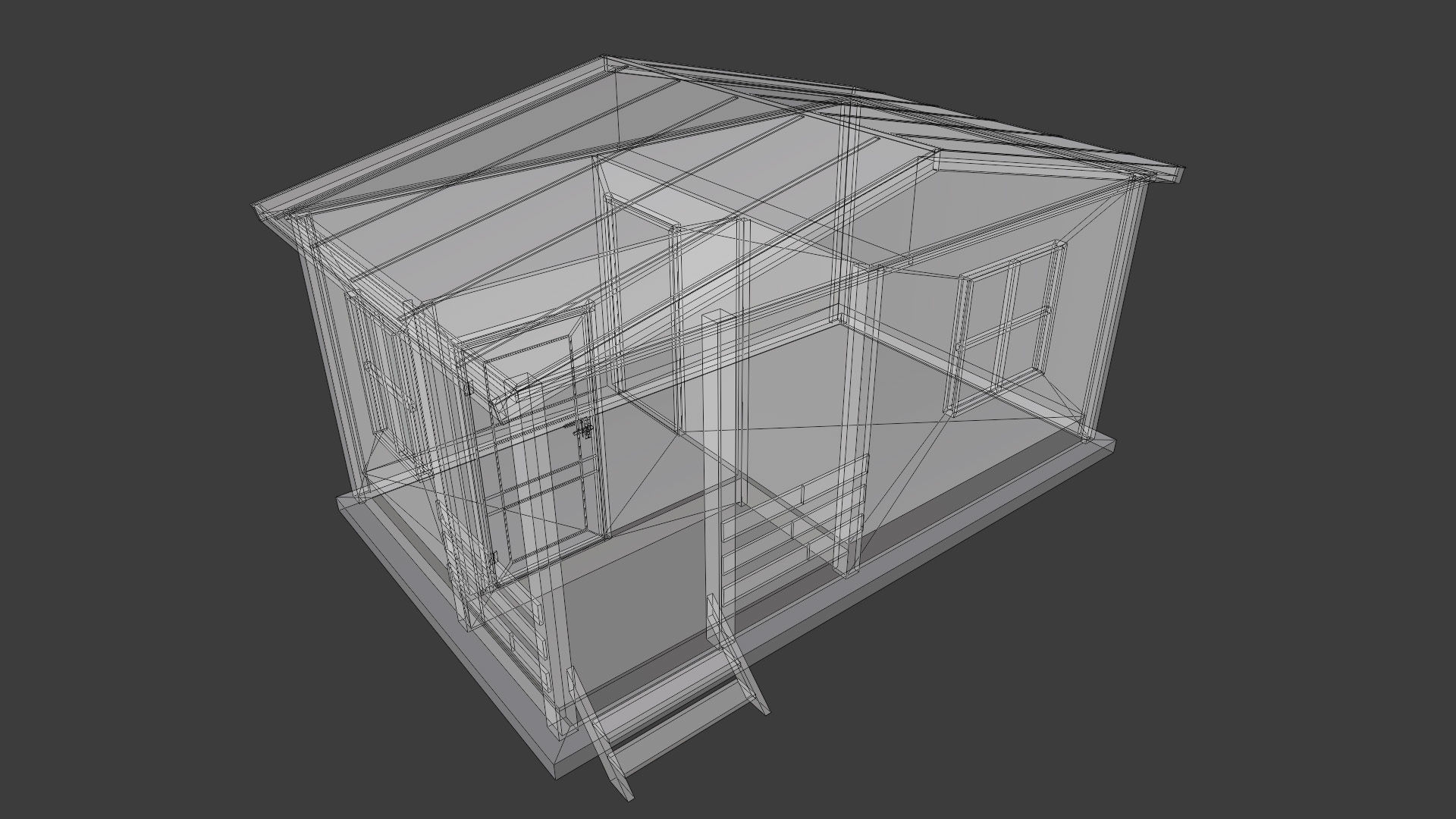 Worn Shed PBR Game-Ready Low-poly 3D model_23