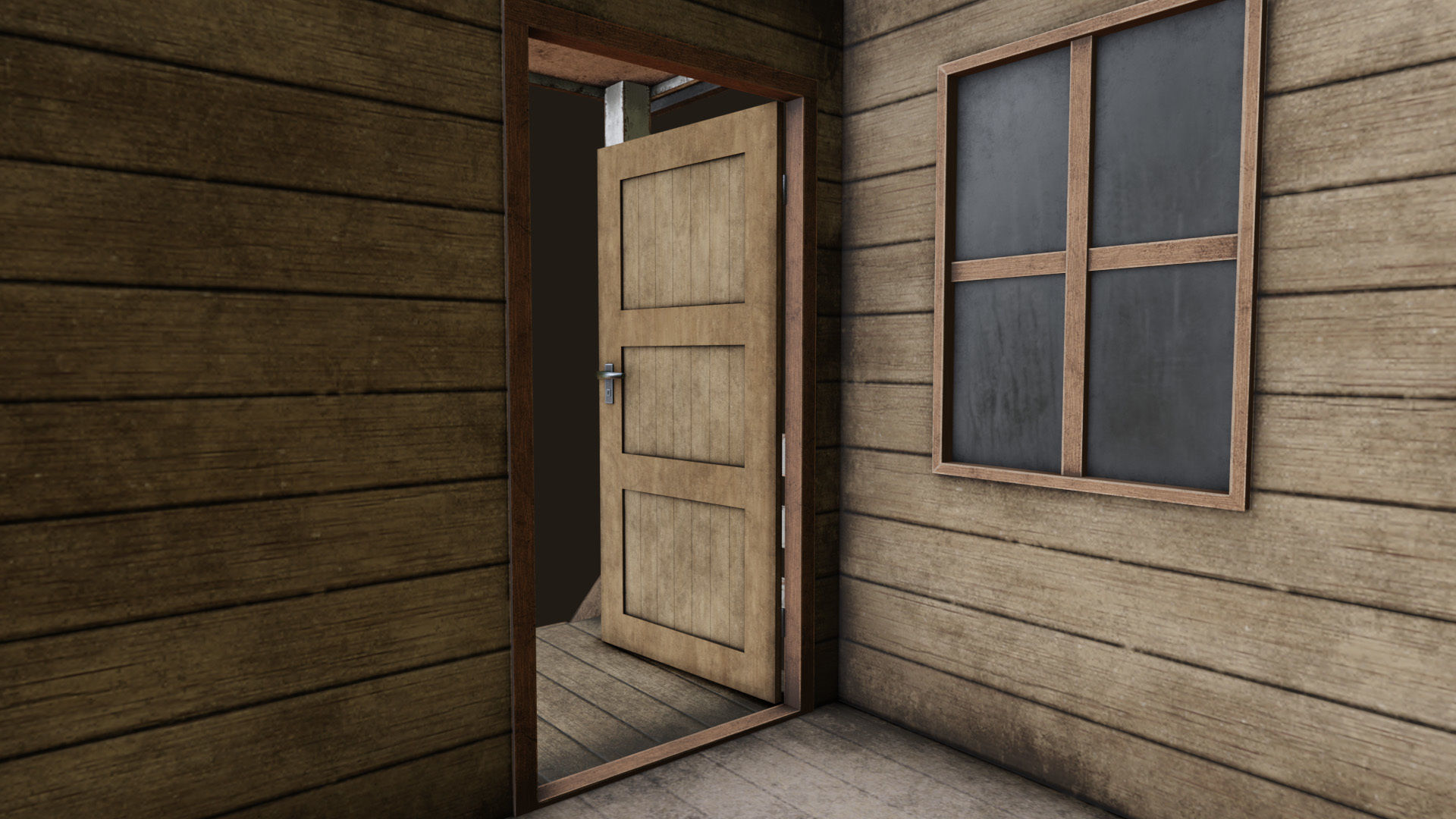 Worn Shed PBR Game-Ready Low-poly 3D model_16
