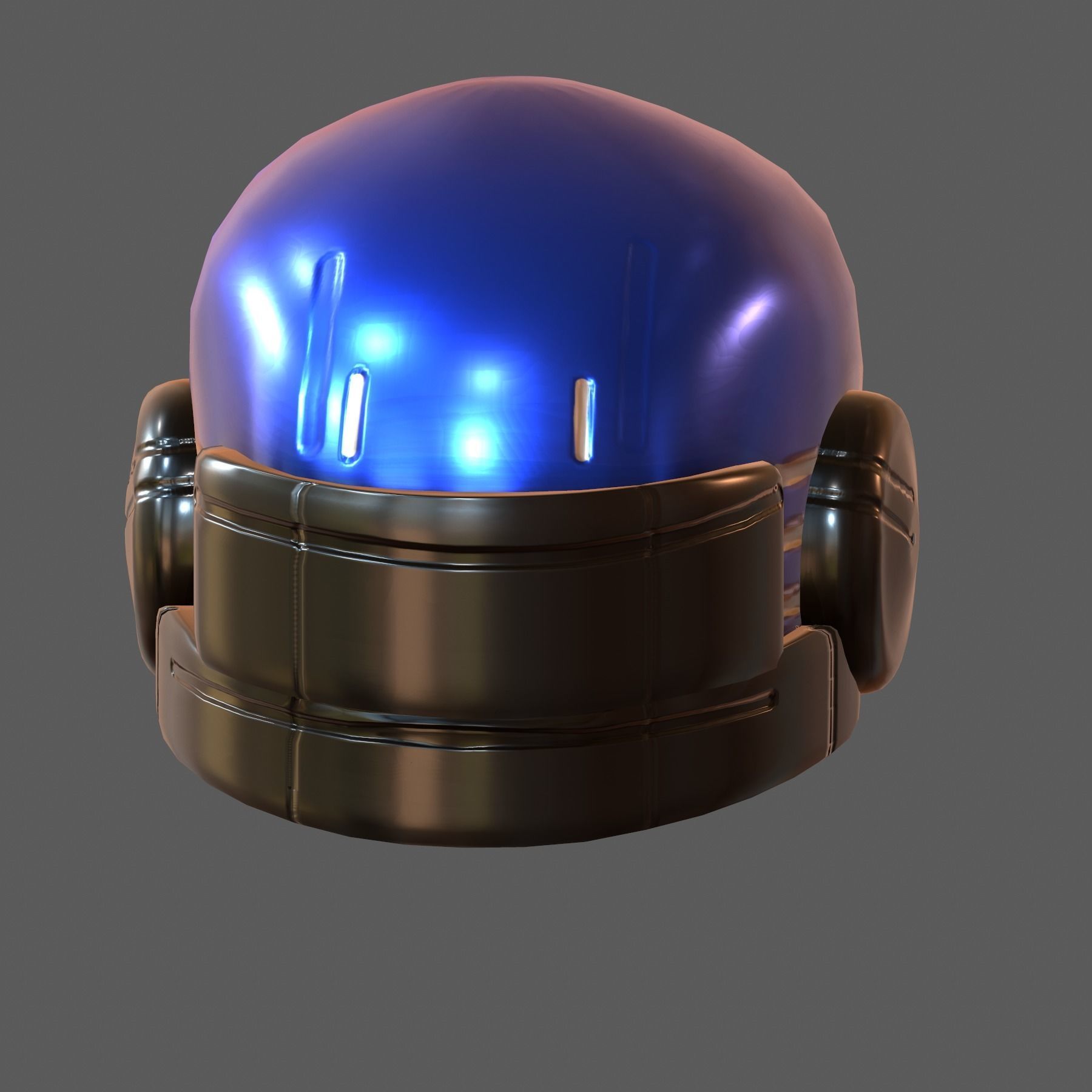 Gas mask helmet 3d model scifi Low-poly  Low-poly 3D model_2