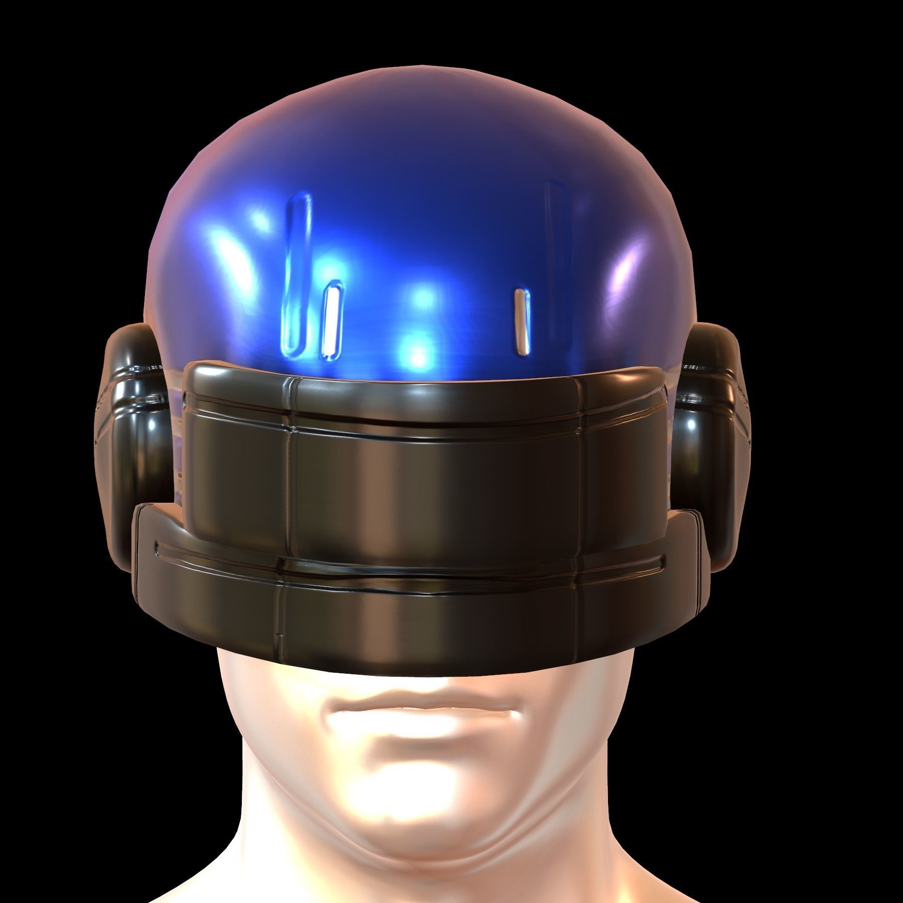 Gas mask helmet 3d model scifi Low-poly  Low-poly 3D model_1