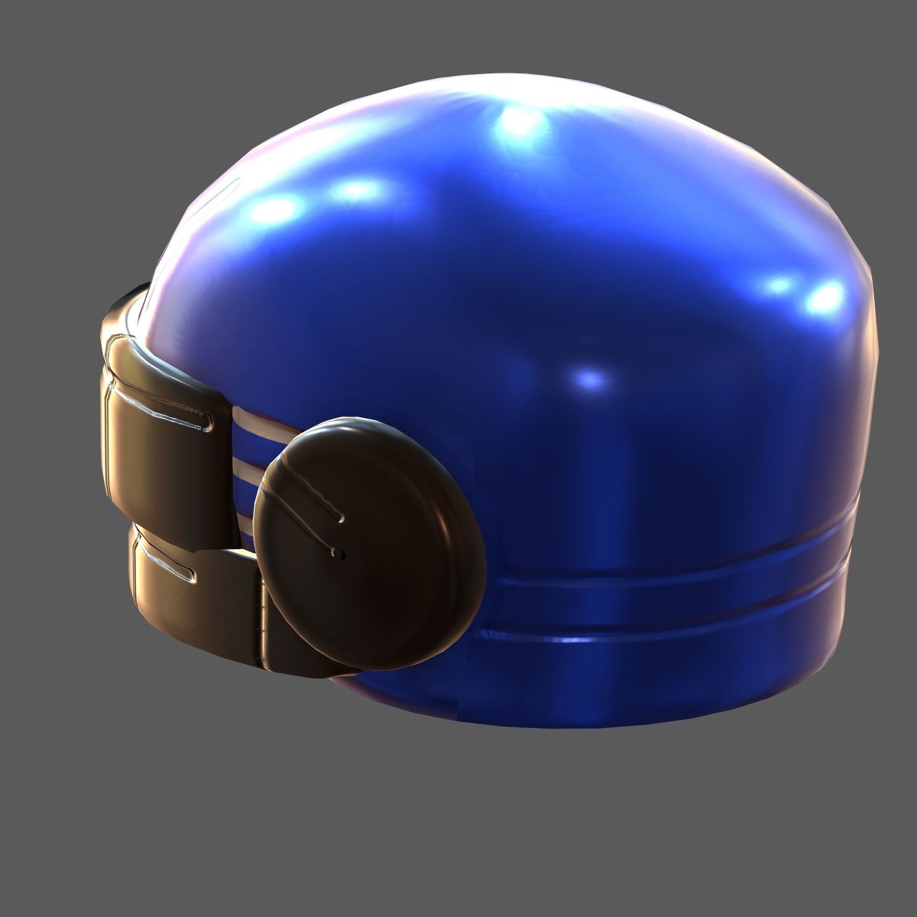 Gas mask helmet 3d model scifi Low-poly  Low-poly 3D model_5