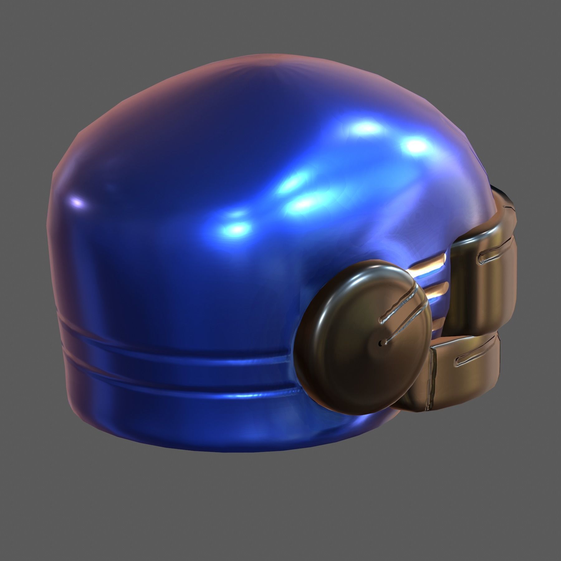 Gas mask helmet 3d model scifi Low-poly  Low-poly 3D model_4