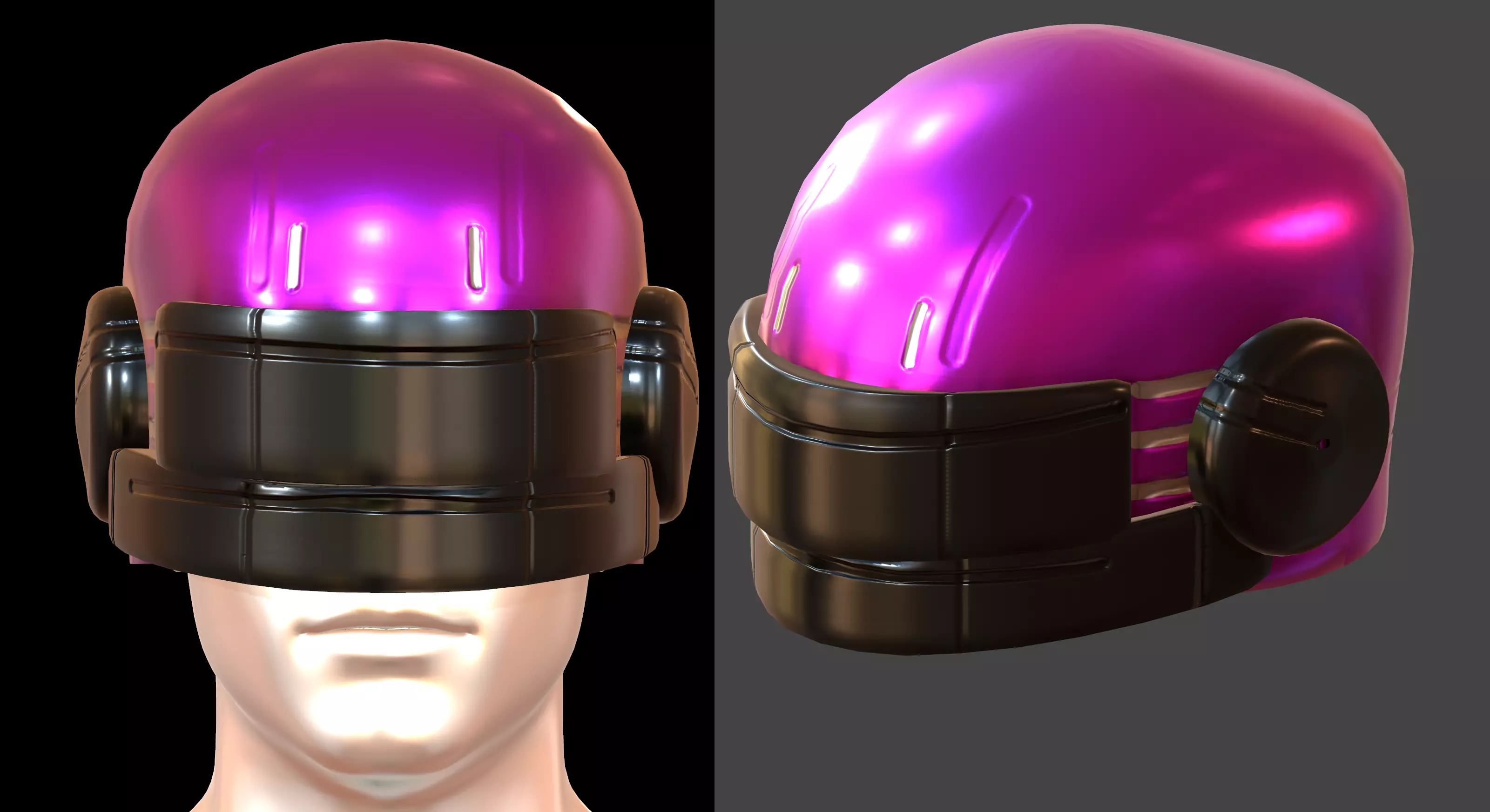 Helmet plastic mask protection pollution Low-poly 3D model