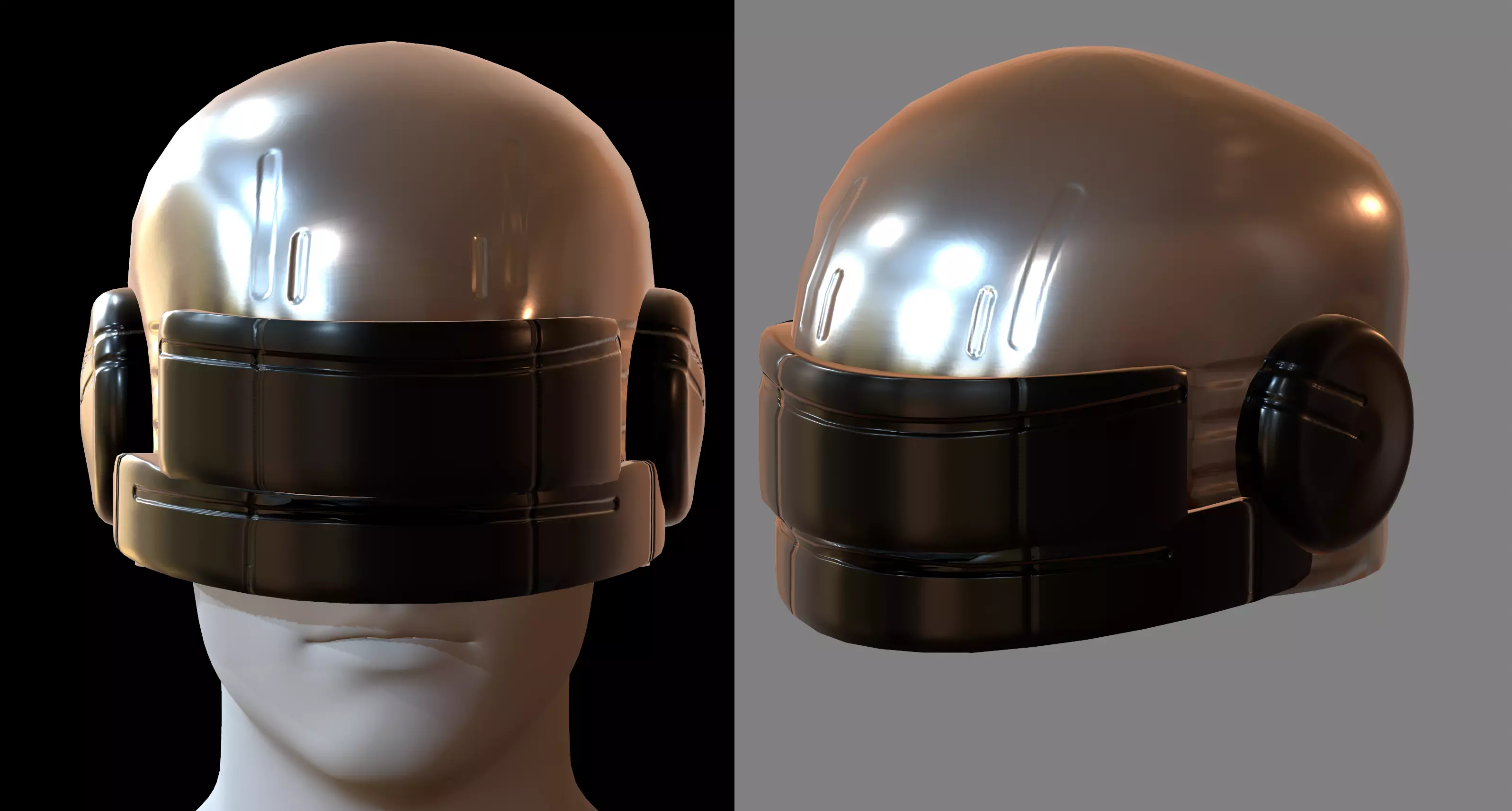 Helmet plastic mask protection pollution Low-poly 3D model